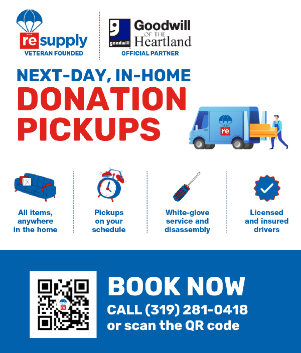 Goodwill and ReSupply partnership makes home pickup possible.
