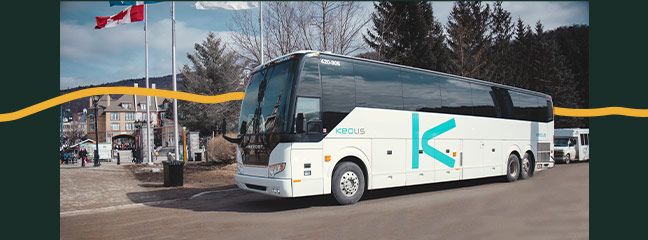 Un nouveau service d’autocar reliant YUL à la montagne!