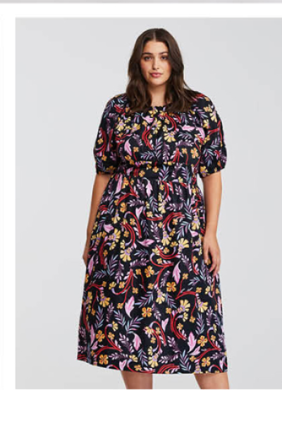 FLAMINGO FLORAL DRESS