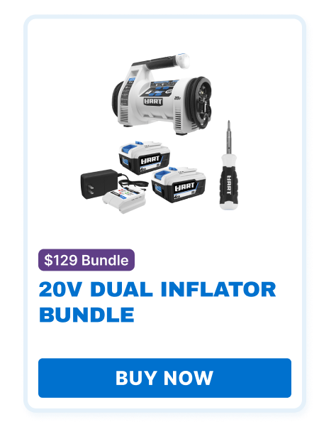 20V Dual Inflator Bundle. Buy now!