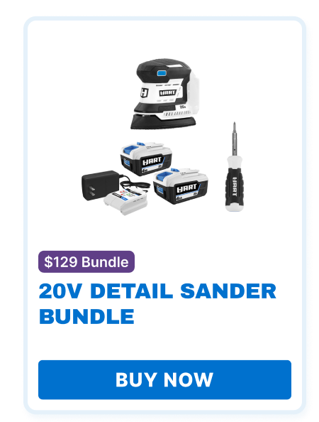 20V Detail Sander Bundle. Buy now!