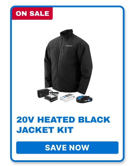 ON SALE 20V Heated Black jacket Kit - SAVE NOW ->