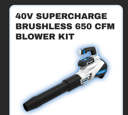 40V Supercharge Brushless 650 CFM Blower Kit