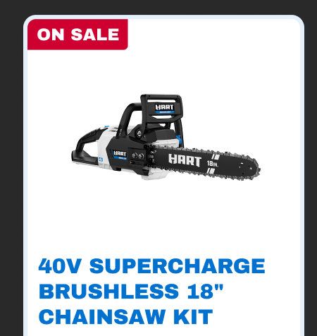 On Sale. 40V Supercharge Brushless 18'' Chainsaw Kit. 