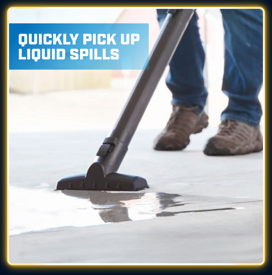 Quickly pick up liquid spills.