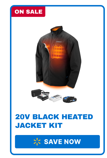 ON SALE - 20V Black heated Jacket - SAVE NOW