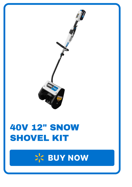 40V 12'' Snow Shovel Kit - BUY NOW