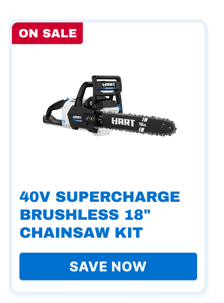 ON SALE - 40V Supercharge Brushless 18'' Chainsaw Kit. Save Now!