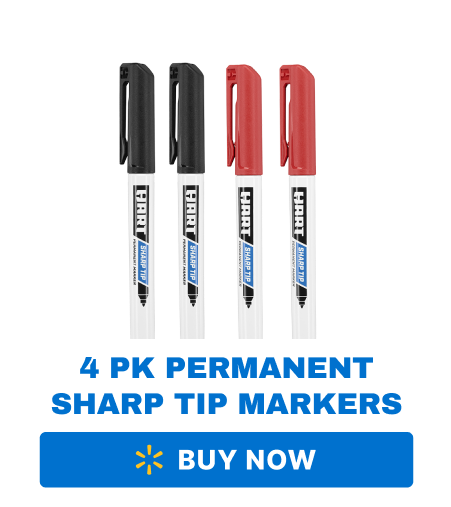 4 PK. Permanent Sharp Tip Markers - BUY NOW