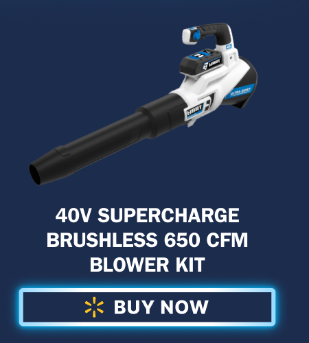 40V supercharge brushless 650 CFM blower kit. Buy now at walmart.