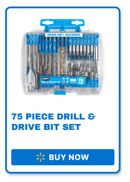 75 Poece Drill and Driver Bit Set  - BUY NOW ->