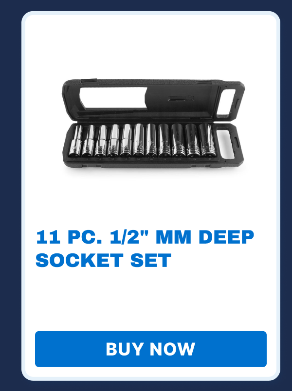 11 PC. 1/2'' MM Deep Socket Set - BUY NOW