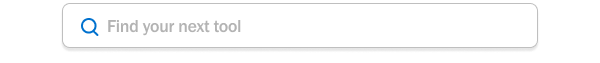 Find your next tool search bar