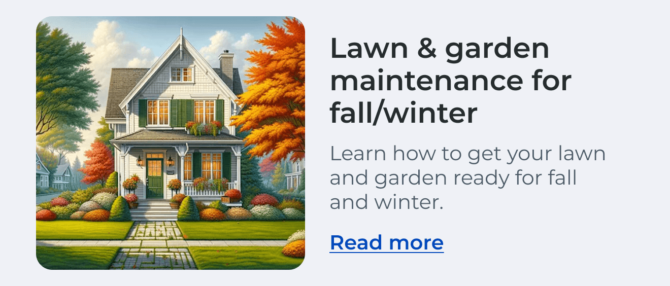 Lawn & Garden Maintenance for Fall/Winter. Learn how to get your lawn and garden ready for fall and winter Read more