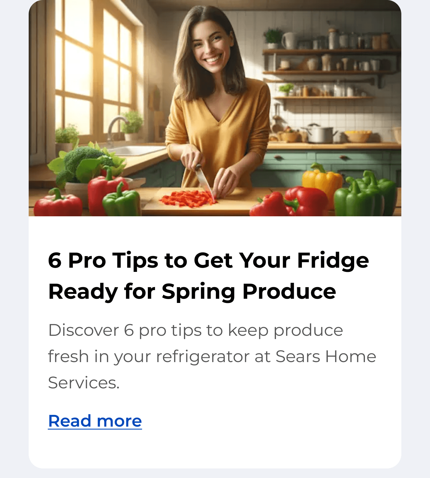 6 Pro Tips to Get Your Fridge Ready for Spring Produce. Discover 6 pro tips to keep produce fresh in your refrigerator at Sears Home Services