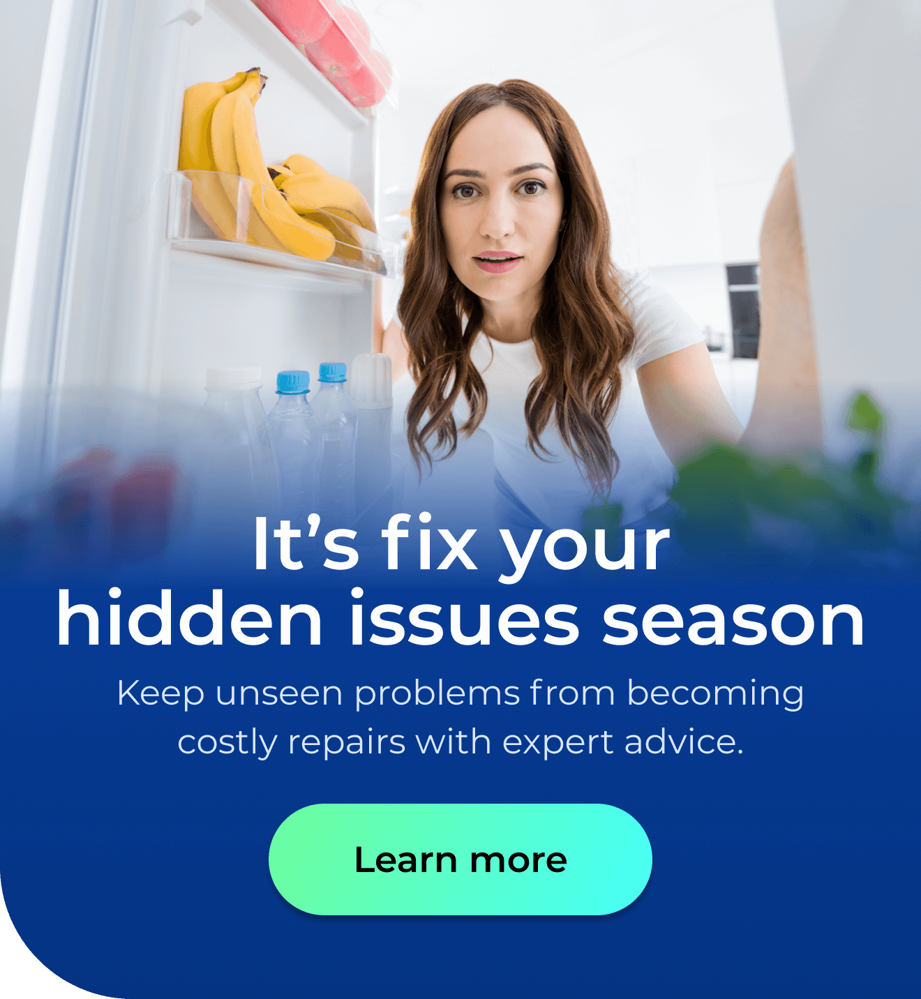 It's fix your hidden issues season. Keep unseen problems from becoming costly repairs with expert advice. Button: Learn more