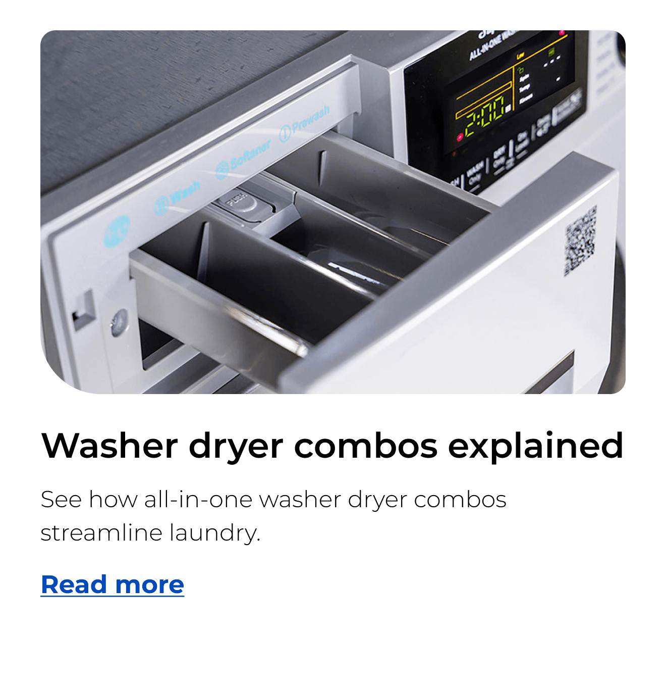 Washer dryer combos explained. See how all-in-one washer dryer combos streamline laundry. Button: Read more