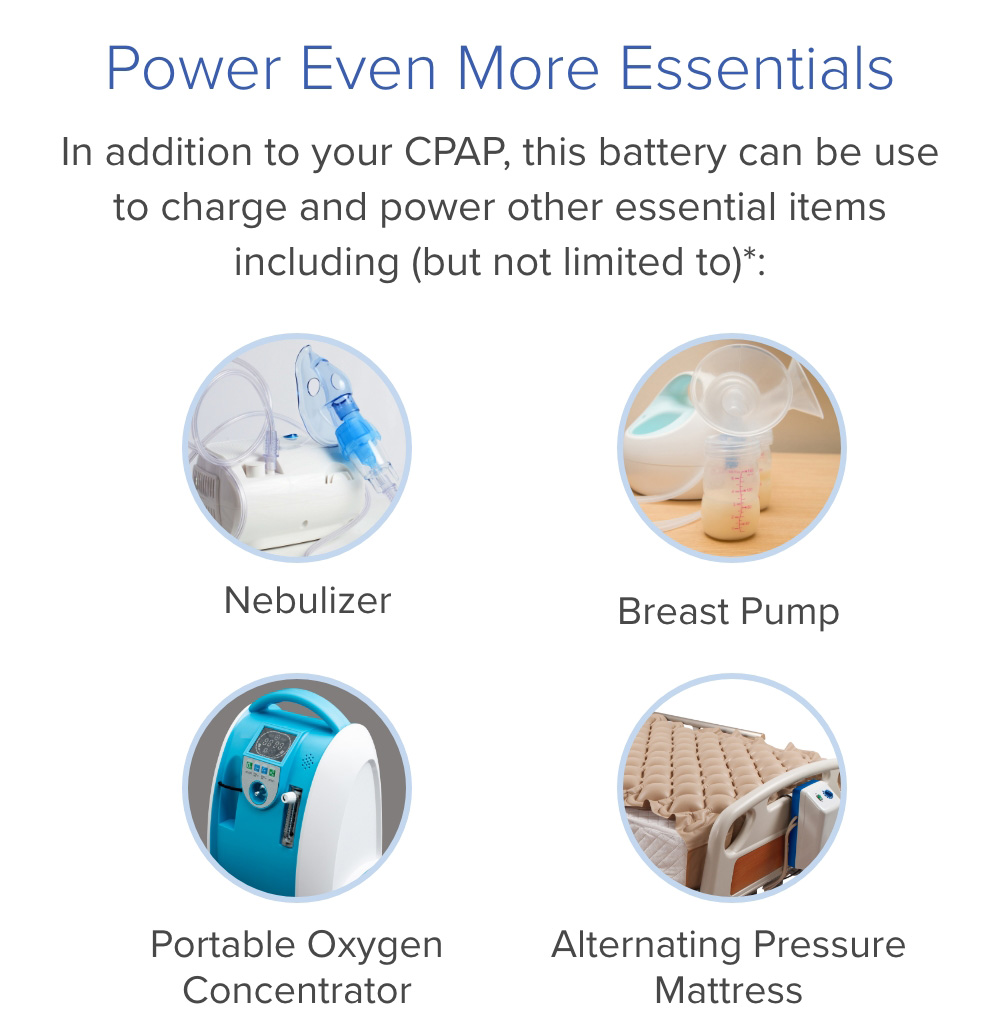 Power Even More Essentials: Including (but not limited to)*: Nebulizer, Breast Pump, Portable Oxygen Concentrator, Alternating Pressure Mattress, Blood Pressure Monitor, Recharge Scooters and Wheelchairs, Glucose Meter... Shop and Save Now