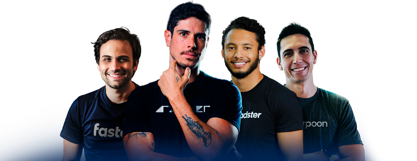 Ricardo Corrêa (Ramper), Fabricio Toledo (Leadster), Daniel Dahia (Faster) e Kelmer Teixeira (Harpoon)