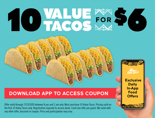 10 Value Tacos for $6.