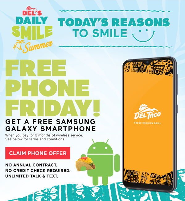 FREE Phone Friday! Get a Free Samsung Galaxy Smartphone.
