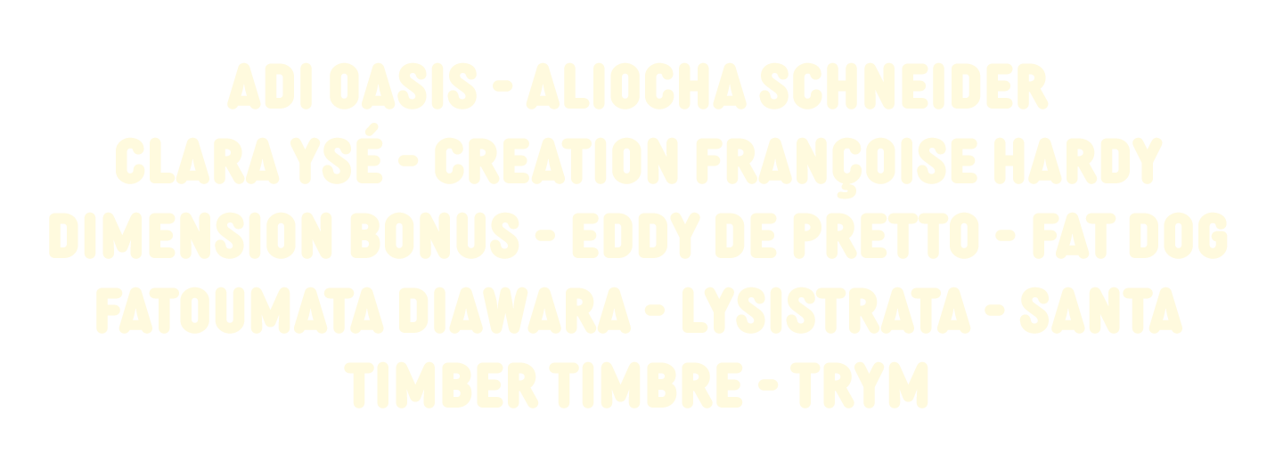 Listing des artistes du Printemps