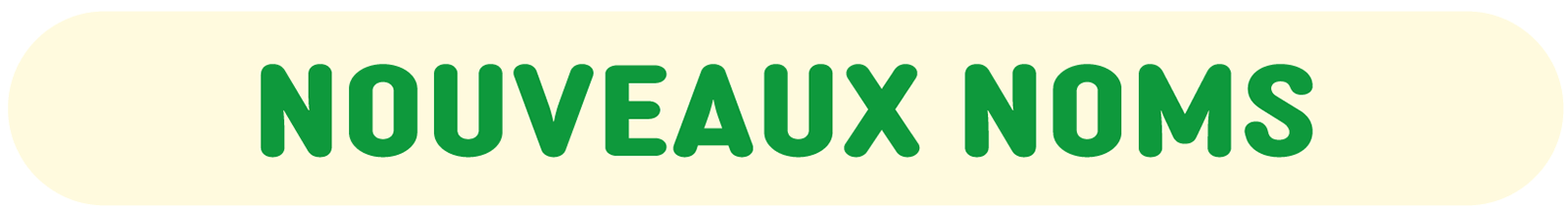 Nouveaux noms