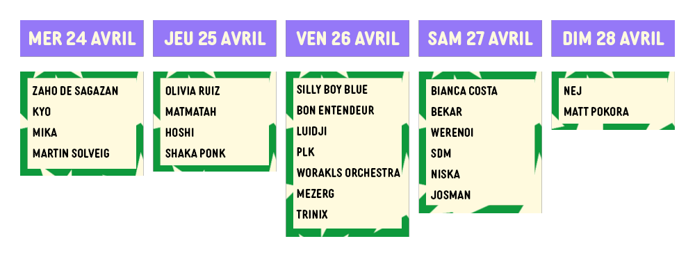 Programmation du W Printemps de Bourges