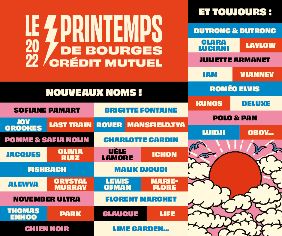 Nouveaux noms - Programmation du Printemps de Bourges