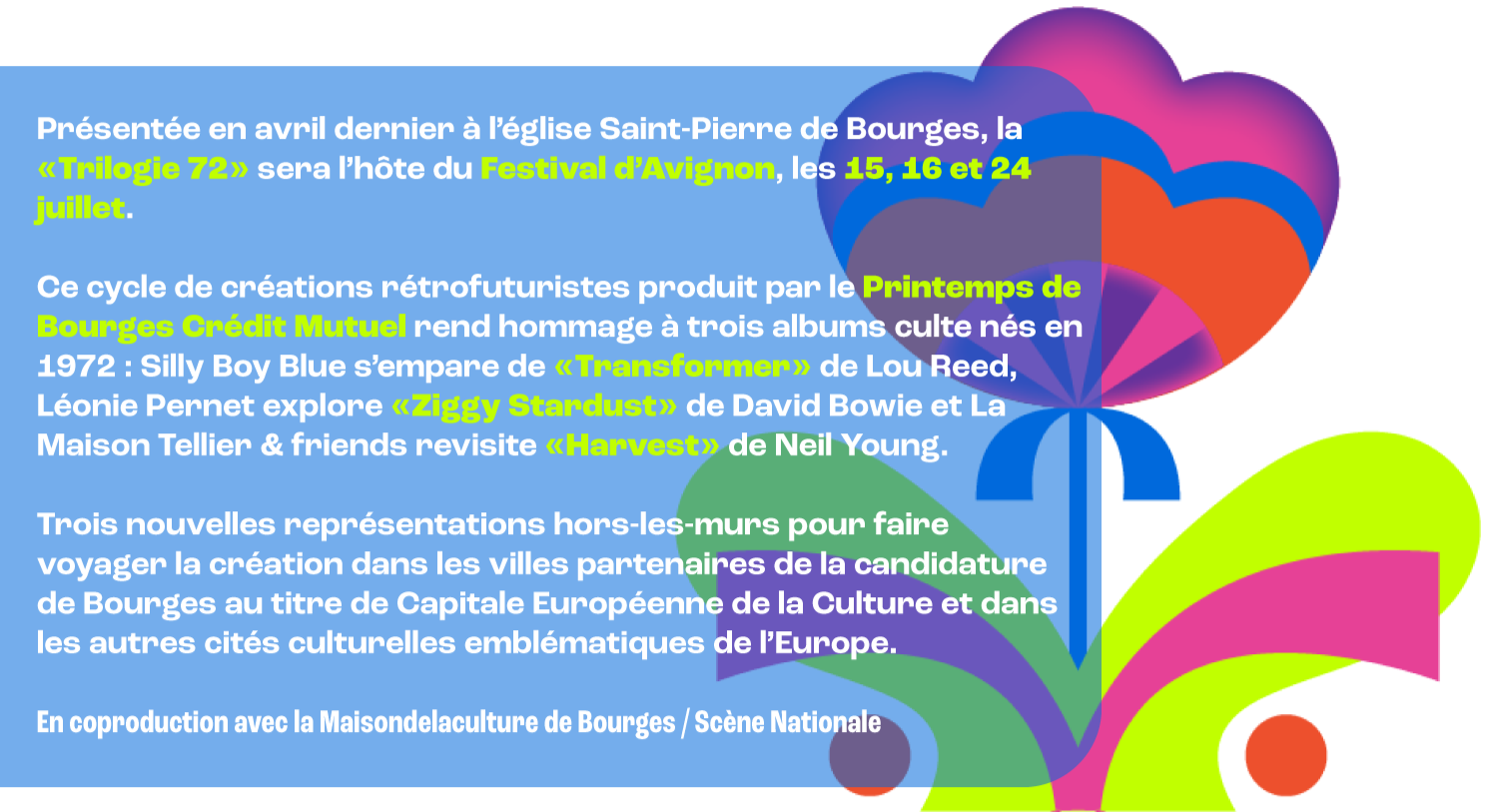 Les créations du cycle ''Trilogie 72'' au Festival d'Avignon !