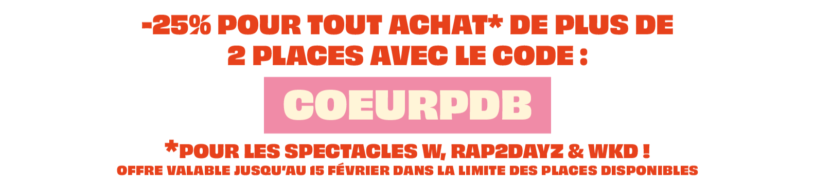 Code promo saint Valentin