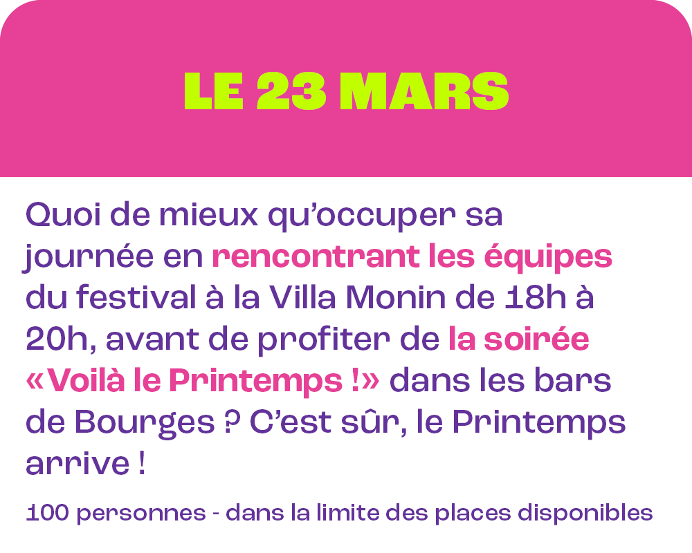 Programme du 23 mars