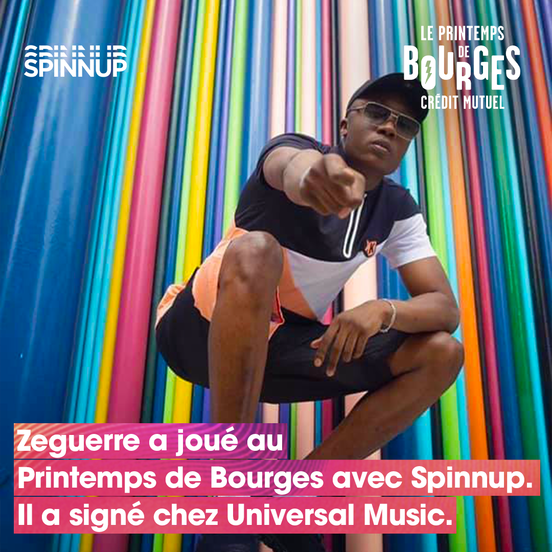 ZEGUERRE a joué au Printemps de Bourges avec Spinnup. Il a signé chez Universal Music.