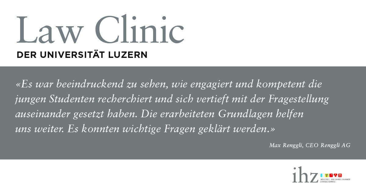 IHZ Netzwerkwoche Law Clinic Renngli AG