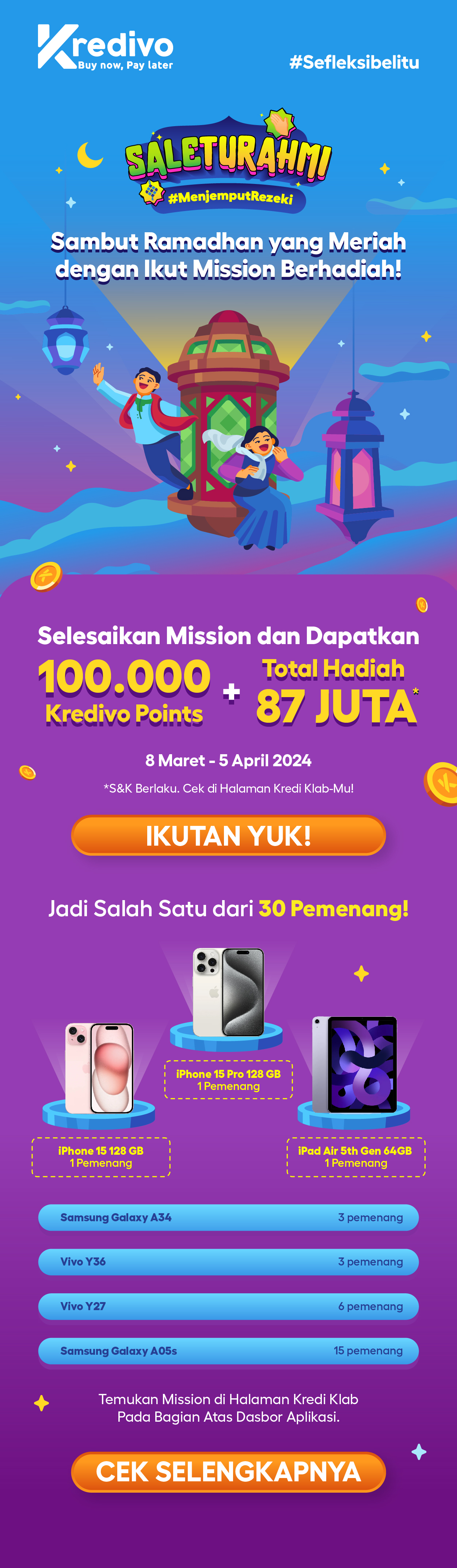 Saleturahmi #MenjemputRezeki - 100RB Points + Total Hadiah 87JT!