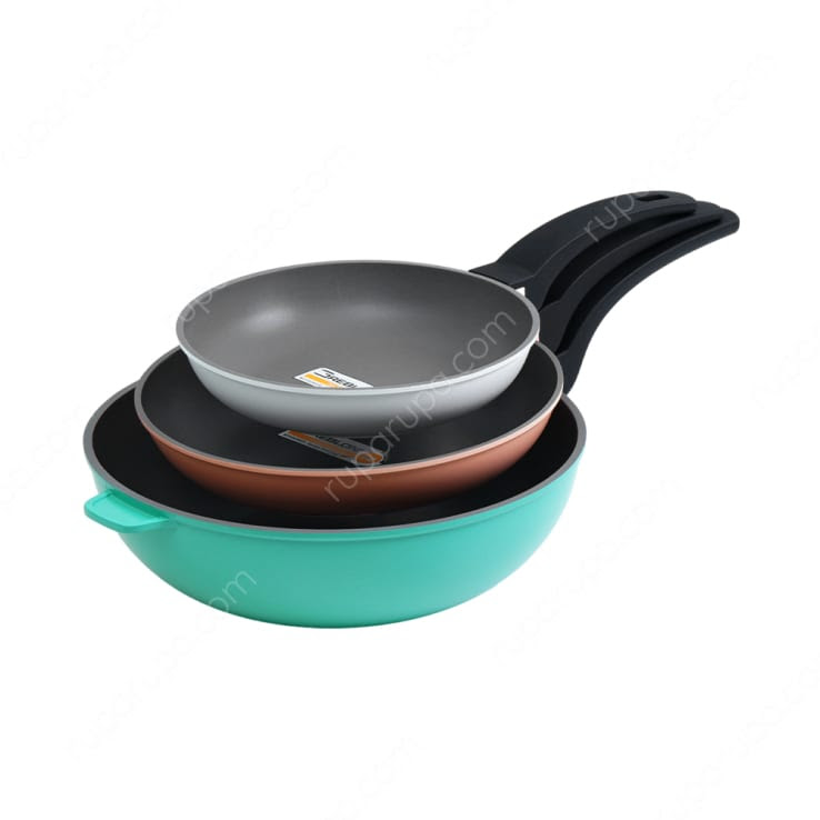 Zoey 3-PC Stackable Cookware Set