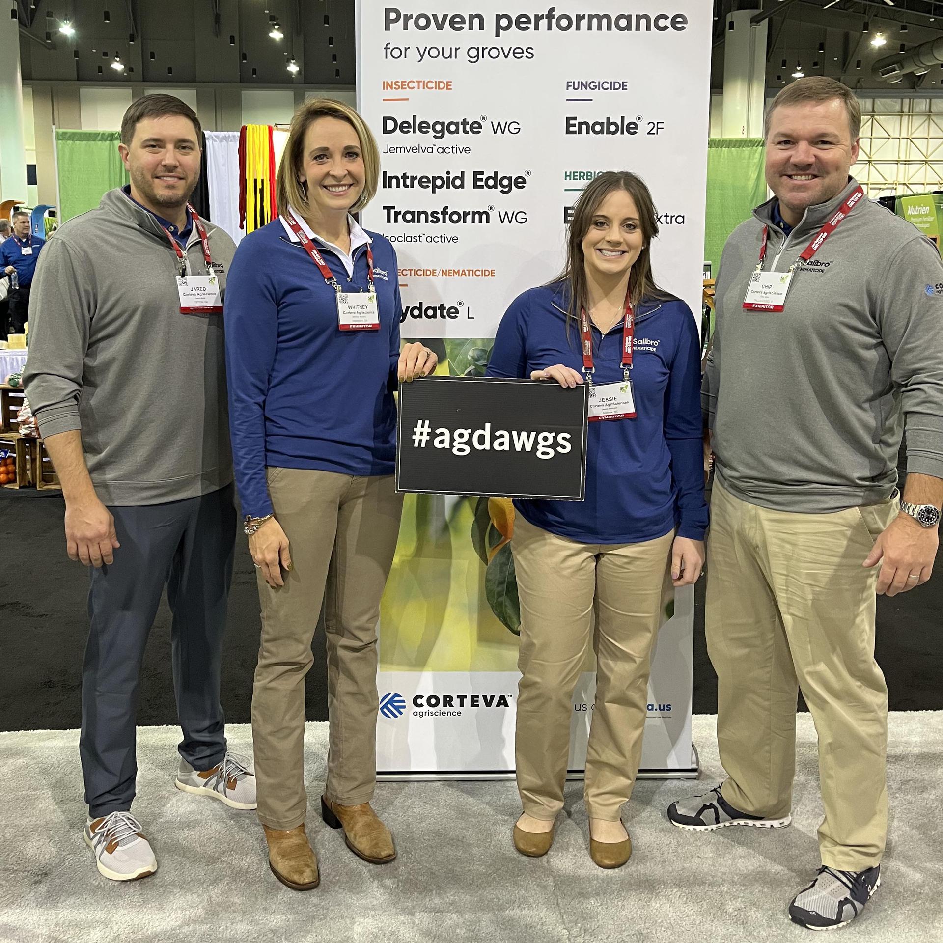 Ag Dawgs who work for Corteva at 2022 Fruit and Veggie