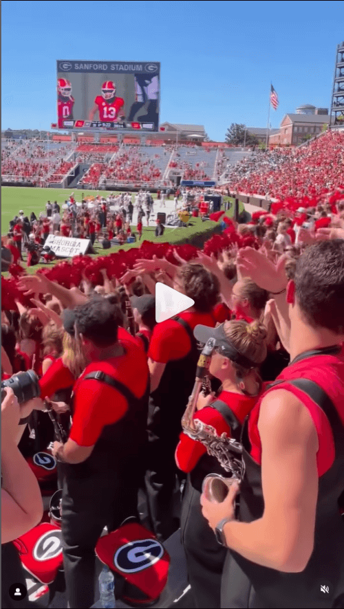 Redcoat Marching Band in the Stadium