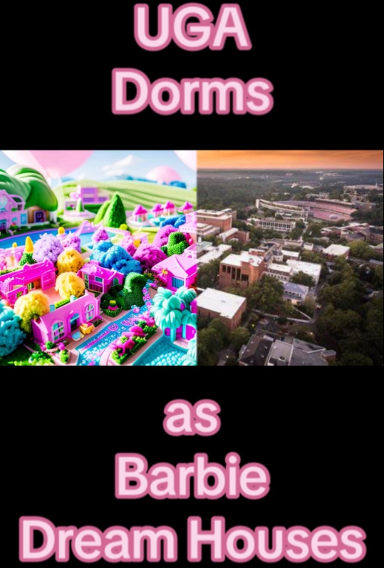 UGA Dorms as Barbie Dream Houses