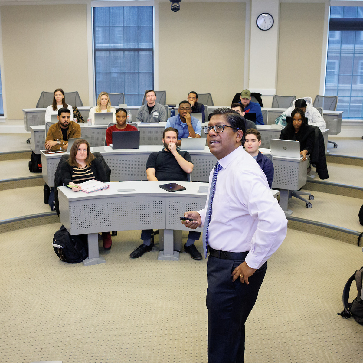 Santanu Chatterjee teaches a course in the Terry College UGA Fulltime MBA Program