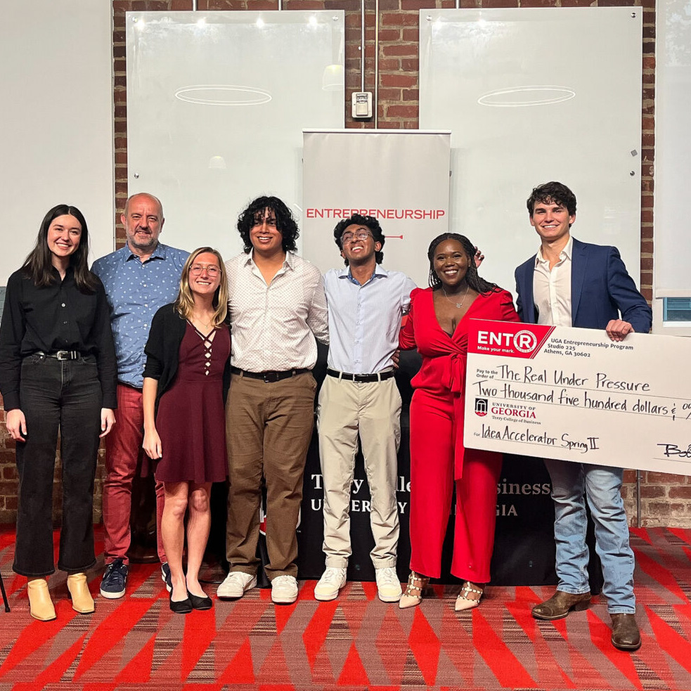 Judges and winners of the UGA Idea Accelerator Pitch Contest