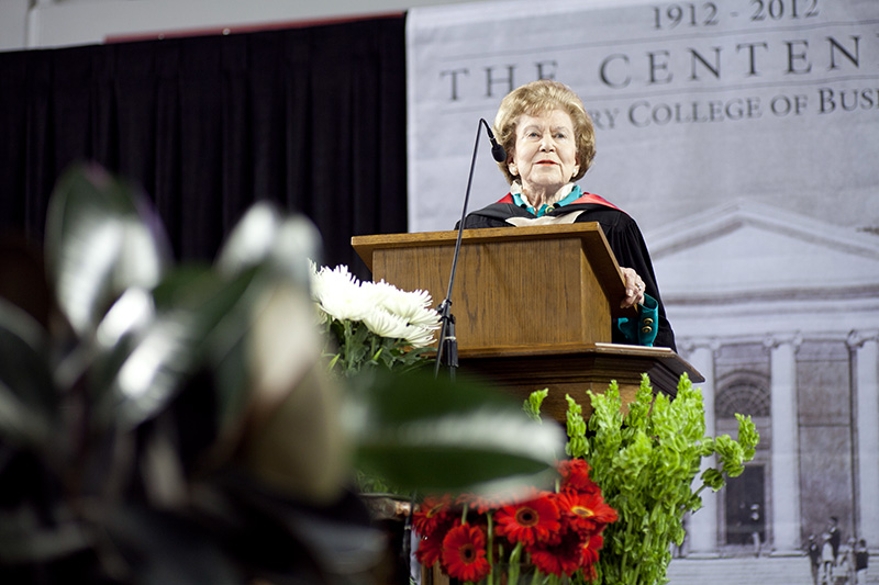 Marry Virginia Terry speaking at Terry's convocation in 2012.