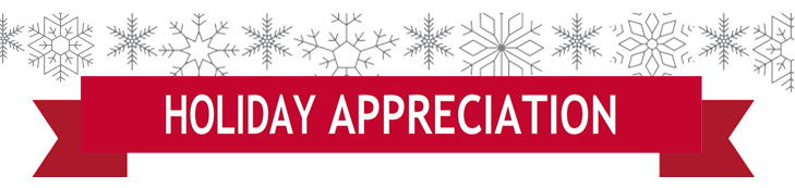 ''Holiday Appreciation'' banner